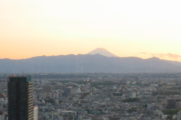 Sunset over Fuji-san from a Tokyo skyscraper