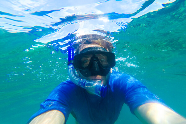 underwater self-portrait