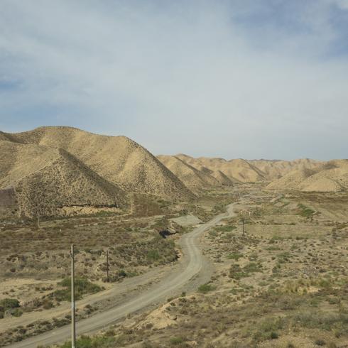 view from the train approaching Tibet