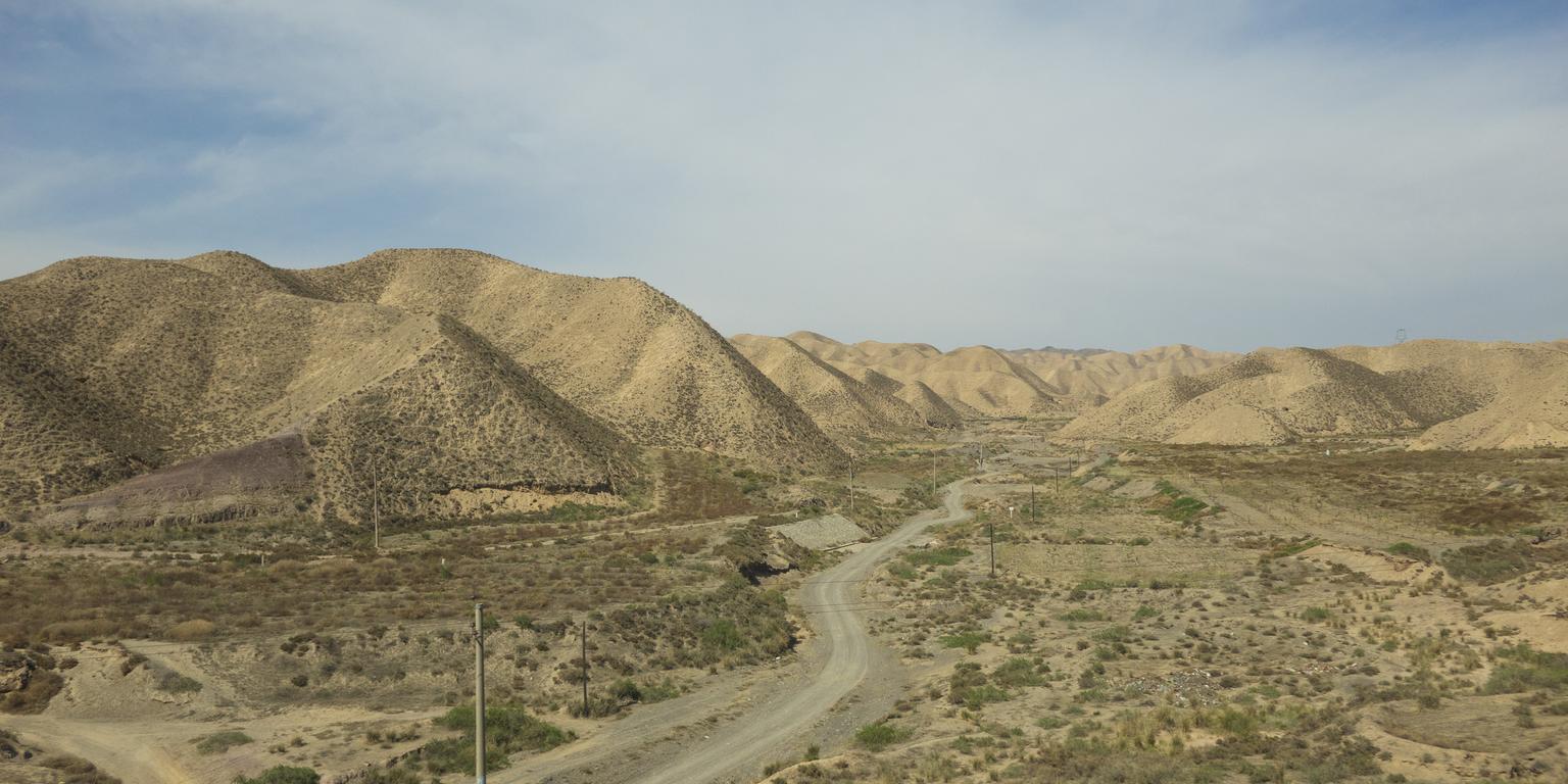 view from the train approaching Tibet