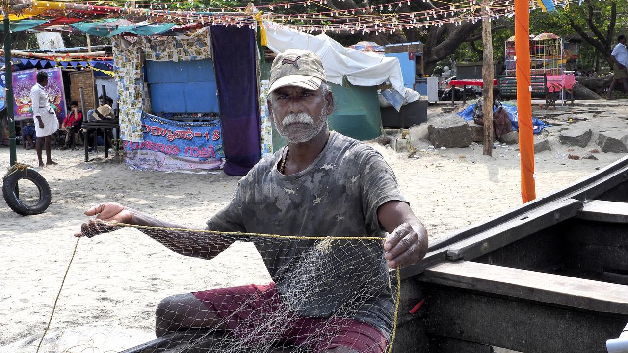 Man with fishing net
