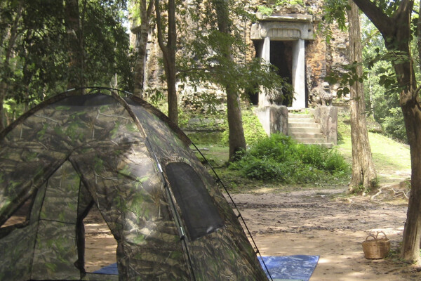 Camp among temples, Siem Reap