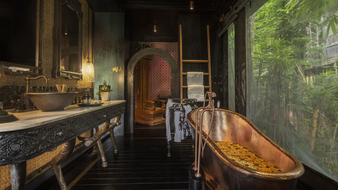 The Lodge bathroom at Capella Ubud Bali Indonesia