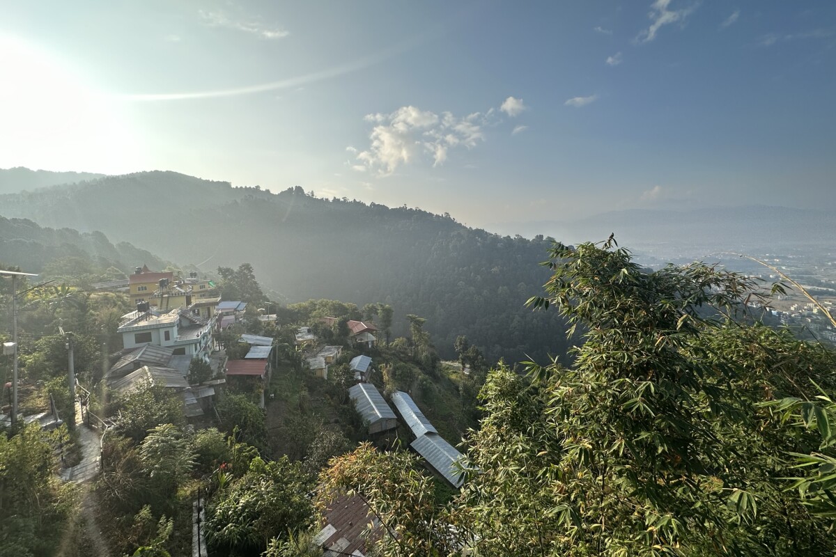 Houses on a hillside in Nepal