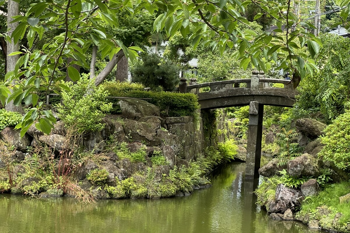 Bridge in a garden in Japan