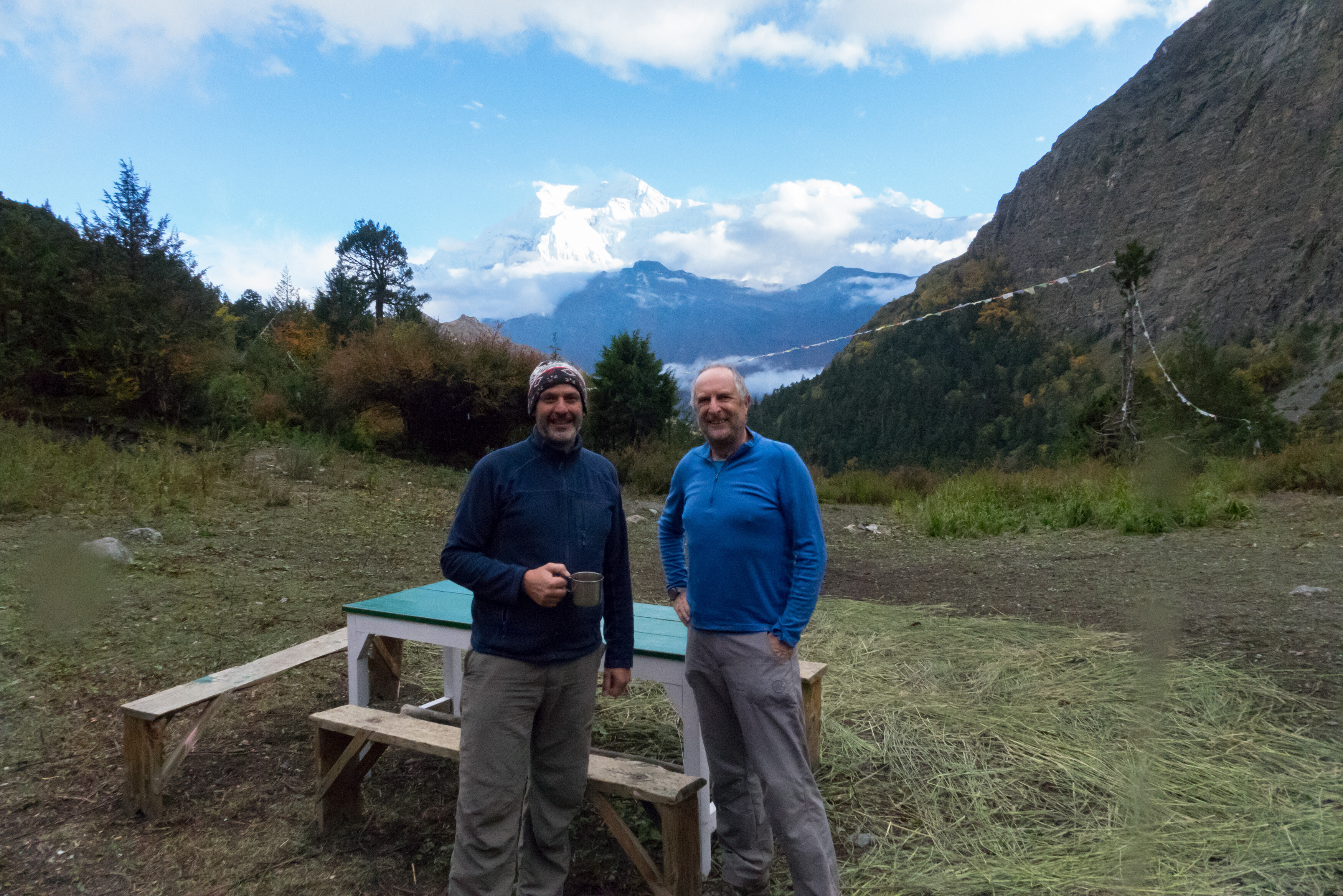 looking at mountain vistas in Nepal